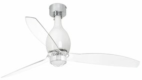 Lustra cu Ventilator si telecomanda MINI ETERFAN M LED alb/transparent