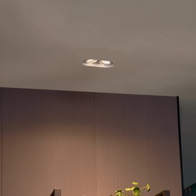 Spoturi rotunde incastrate albe GU10 50mm 2 lumini - Hubs