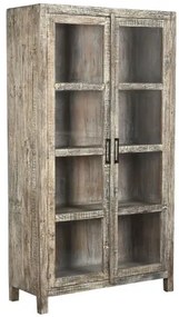 Vitrina, natur, din lemn reciclat, Willow
