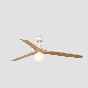 Lustra cu Ventilator aplicat cu telecomanda KLIM L 150cm, alb/ pin