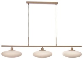 Lustra suspendata design modern Sapporo 3 alb/sand