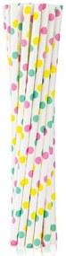 Colorat Colorful Dots paie de hârtie pachet de 12