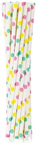 Colorat Colorful Dots paie de hârtie pachet de 12