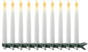 Decorațiune luminoasă de Crăciun albă 10 buc. ø 2 cm Carolin – Sirius