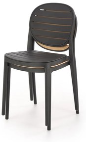 Scaun plastic K529 negru