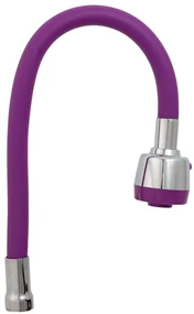 Pipa baterie lebada , flexibila, mov  ,perlator cu doua functii ,TRENDY'S