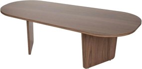 Masuta cafea OVALIS, nuc, PAL, 130x65x40 cm