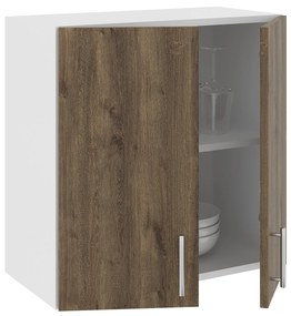 Corp Superior Karo, 2 Usi, Stejar Bronz/Alb, 60 x 30 x 60 cm