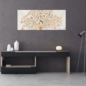 Tablou cu copac cu flori (120x50 cm)