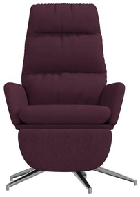 Scaun de relaxare cu suport picioare, violet, material textil Violet