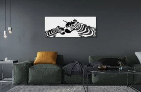 Tablouri pe sticlă zebră pictat