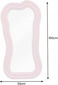 Oglinda de perete decorativa Alice II 100cm roz
