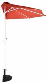 Umbrelă de grădină semicirculară,teracotă incl. accesorii