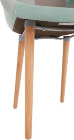 Fotoliu de design, patchwork/mentol/maro/fag, KADIR NEW TIP 5