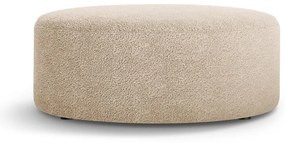 Taburet maro deschis cu tapițerie din țesătură bouclé Dia – Micadoni