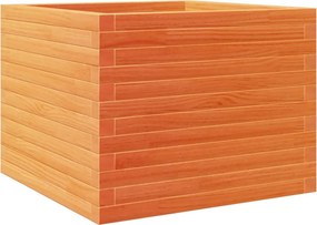 vidaXL Jardinieră de grădină, maro ceruit, 60x60x46 cm, lemn masiv pin