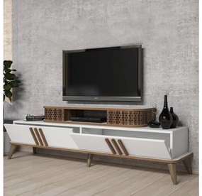 Masă TV/Dulap Lamele 2 (alb). 1095639