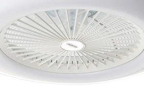 Plafonieră LED dimabilă cu ventilator ZONDA LED/48W/230V alb + telecomandă