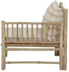 Modul dreapta canapea de exterior, natur, din lemn de bambus, Korfu