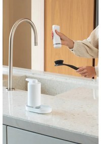 Set 2 dozatoare detergent de vase / sapun lichid Brabantia SinkStyle 1008505, 200 ml, Cu strat mineral, Alb