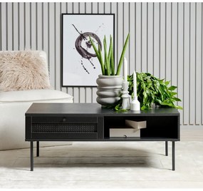 Măsuță de cafea neagră 60x110 cm Pensacola – Unique Furniture
