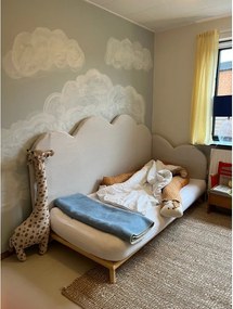 Pat din lemn masiv de pin cu somieră 90x200 cm Senza – Karup Design