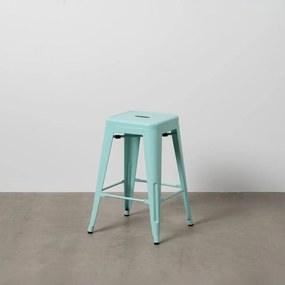 Set de scaune de bar turcoaz 2 buc. din metal (înălțime șezut 61 cm) – Ixia