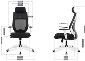 Scaun de birou Matryx 3.9 (negru + alb). 1087601