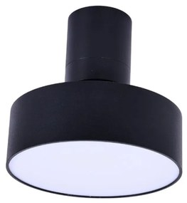 Plafoniera LED tip spot aplicat din metal negru reglabila Ovidia D-14cm