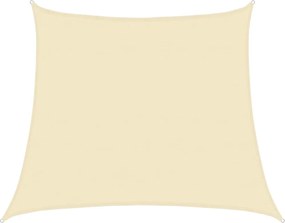 vidaXL Pânză parasolar, crem, 4/5x4 m, HDPE, 160 g/m²