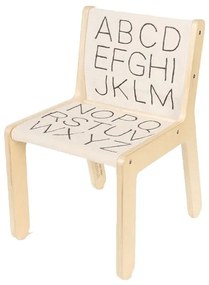 Scaun de copii bej/în culoare naturală ABC – Lorena Canals