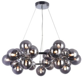 Lustra deosebita cu 25 de surse de lumina Dallas, crom/ fumuriu MYMOD548PL-25CH
