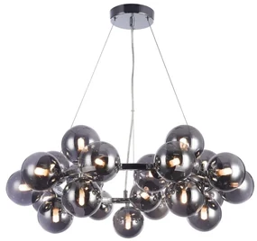 Lustra deosebita cu 25 de surse de lumina Dallas, crom/ fumuriu MYMOD548PL-25CH