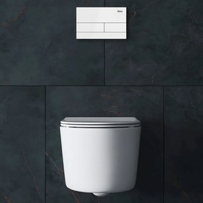 Clapeta pentru rezervor incastrat K011A-Q Rea T White Glass