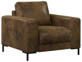 Fotoliu maro cu tapițerie din imitație de piele Lofty Lilly – Miuform