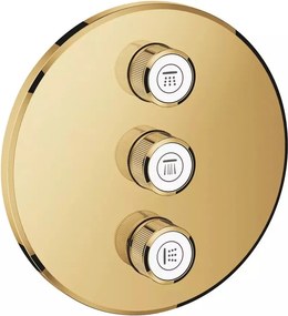 Baterie dus incastrata Grohe Grohtherm SmartControl auriu lucios Cool Sunrise pentru 3 iesiri