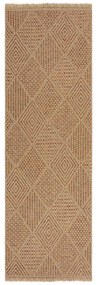 Covor tip traversă de exterior în culoare naturală 80x230 cm Nora Diamond – Flair Rugs