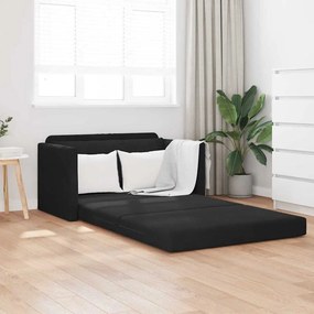 vidaXL Canapea Pat 2 în 1 Negru 124x204x61 cm Catifea