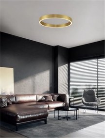 Lustra/Plafoniera LED design slim circular STING Bronz 80cm