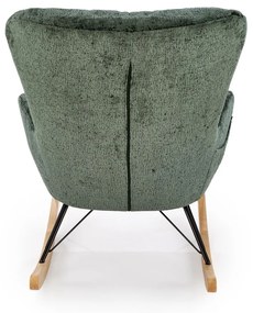 Fotoliu tip balansoar Castro stofa verde H92 cm