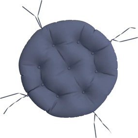 vidaXL Pernă rotundă, bleumarin, Ø 60 x11 cm, țesătură Oxford