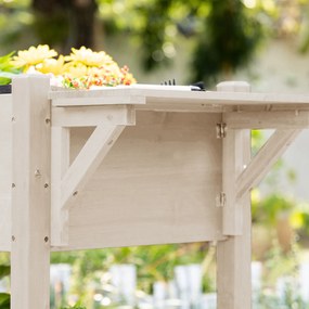 Outsunny Jardiniera din lemn pentru gradina, 123x54x74cm, maro | Aosom Romania