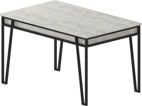 Masa 855DTE4602, gri/negru, PAL melaminat/metal, 132/170x80x76 cm