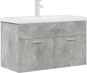 vidaXL Dulap pentru chiuvetă baie cu chiuvetă încorporată și robinet