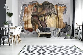Fototapet - Gaură - dinozaur (254x184 cm)