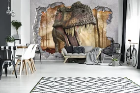 Fototapet - Gaură - dinozaur (254x184 cm)