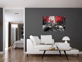 Tablou - Cascade în peisajul de toamnă (90x60 cm)