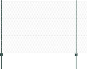 vidaXL Gard cu Stâlp Verde 1,5 x 10 m Oțel și PVC