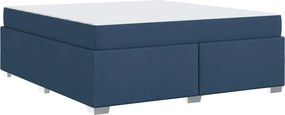 vidaXL Cadru de pat cu saltea albastru 180 x 200 cm țesătură