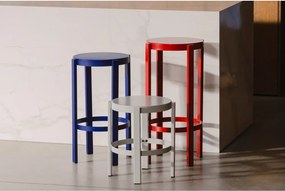 Scaun de bar roșu din oțel (înălțime șezut 75 cm) Doon – noo.ma